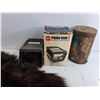 Image 4 : Fur Pieces, Vintage Pana-Vue 2 Slide Viewer, Vintage Metal Can