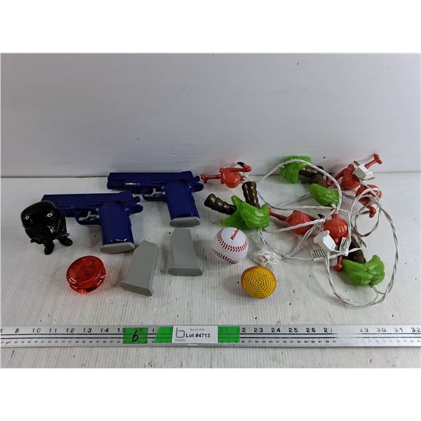 Water Guns, Star Wars Figure, Decorative Lights - Powers On, As Is, Misc