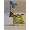 (2) Simpsons Items-Desk Lamp and Sticker Activity Album