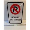 Metal No Parking Sign-12"x18"