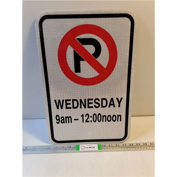 Metal No Parking Sign-12"x18"