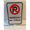 Image 1 : Metal No Parking Sign-12"x18"