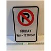Metal No Parking Sign-12"x18"