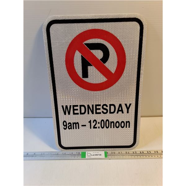Metal No Parking Sign-12"x18"