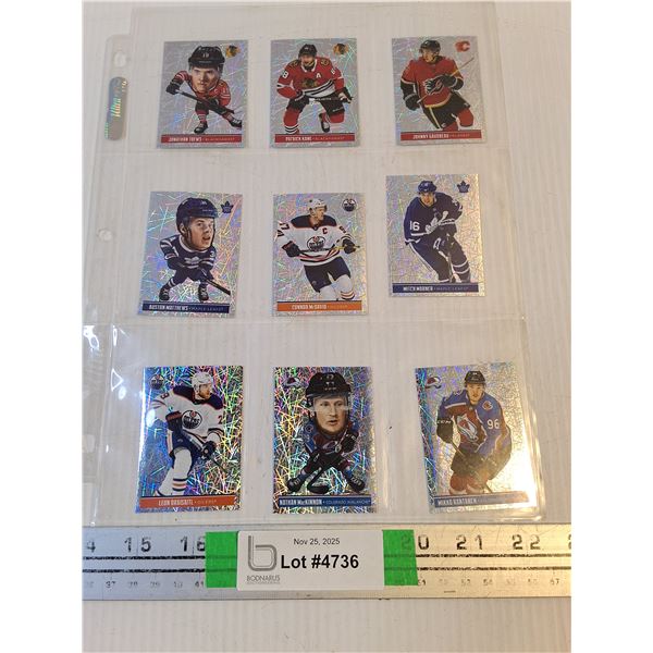 (9) Gold Foil NHL Players including McDavid