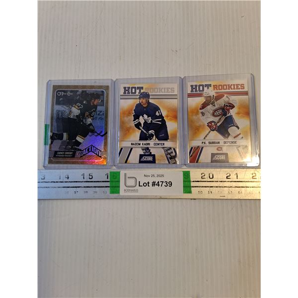 (3) NHL Rookie Cards-Crosby,Subban and Kadri