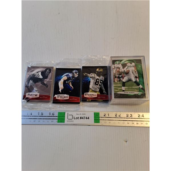 (1) CFL Card Set and (3) Sealed CFL Packs of Cards Featuring Durant Rookie