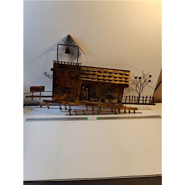 Vintage Copper Metal Wall Sculpture