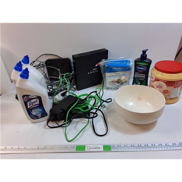 Internet Equipment, Toilet Cleaner, Bowl, Various Items - As Is Cannot Test - PICK UP ONLY