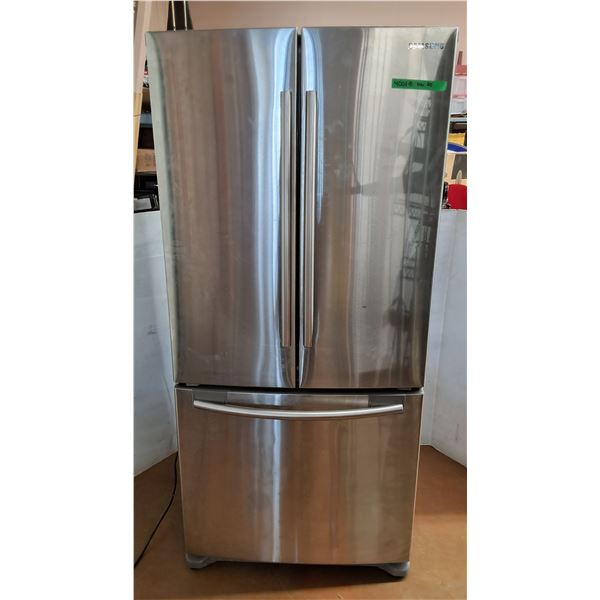 *Samsung Stainless Steel Double Door Fridge with Bottom Freezer- Powers On, Cannot Ship