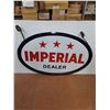 Image 1 : * Vintage Metal "3-Star Imperial 'Esso' Dealer" Sign - 5' x 3.5' - Pickup Only