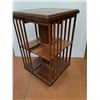 Image 3 : * Antique Wooden Revolving Book Case on Castors- 19x19x31" - Pickup Only