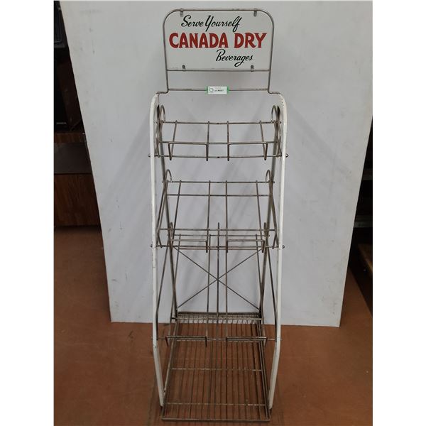 * Vintage "Canada Dry" Metal Store Display Rack - 22x18x58" - Pickup Only