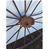 Image 5 : ** Vintage Metal Wagon Wheel - 4.5' Diameter - Pickup Only