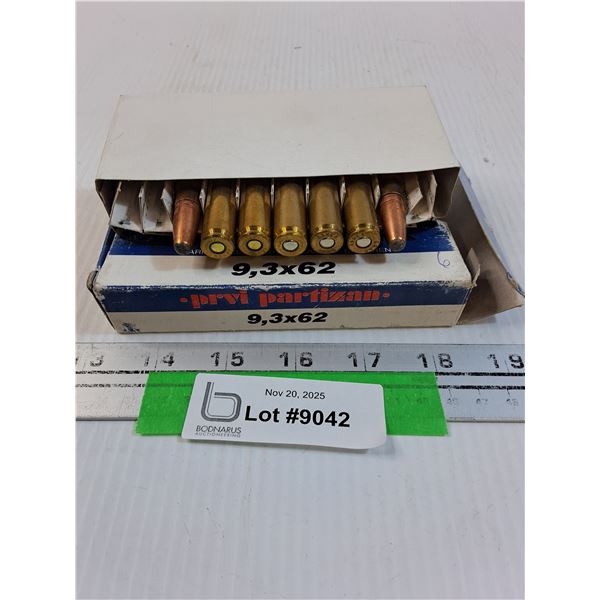 *^ (7) 9.3 x 62 Rifle Ammo in Case - NEED PAL - CANNOT SHIP