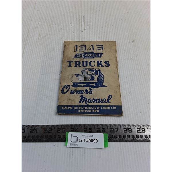 Vintage 1946 Chevrolet Trucks Owner's Manual