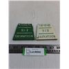 (2) Vintage Metal Saskatoon Bicycle License Plates from 1965 & 66