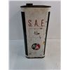 Image 4 : Vintage B/A Motor Oil Can-0 2 Gallon Size