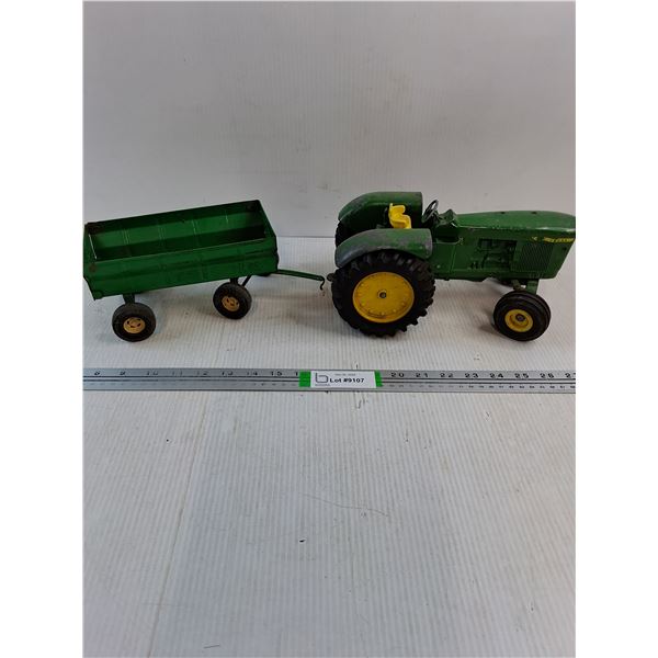 Vintage John Deere 5020 Tractor with Bale Cart
