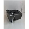 Image 3 : Citizen 5" Black/White TV/Radio With Wooden Storage Box- powers on
