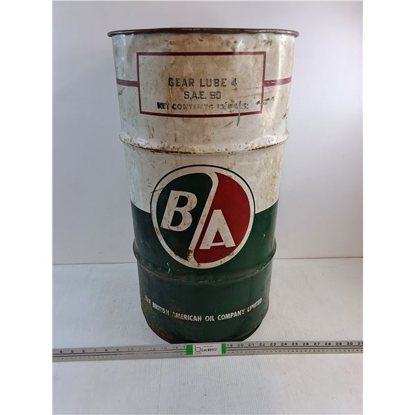 Vintage 13 Gallon B/A Gear Lube Barrel