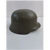 Image 2 : #German World War II Army Helmet, Wooden Stand