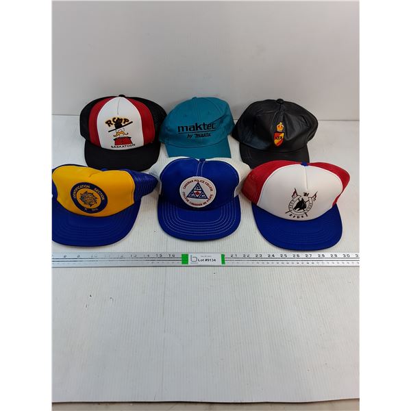 (6) New Hats-R.C.M.P.,NFA,Makita and more as pictured