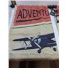 Image 2 : Set of 2 "Adventure" Window Curtains - 37" x 22" Each, w/Rods & Anchors