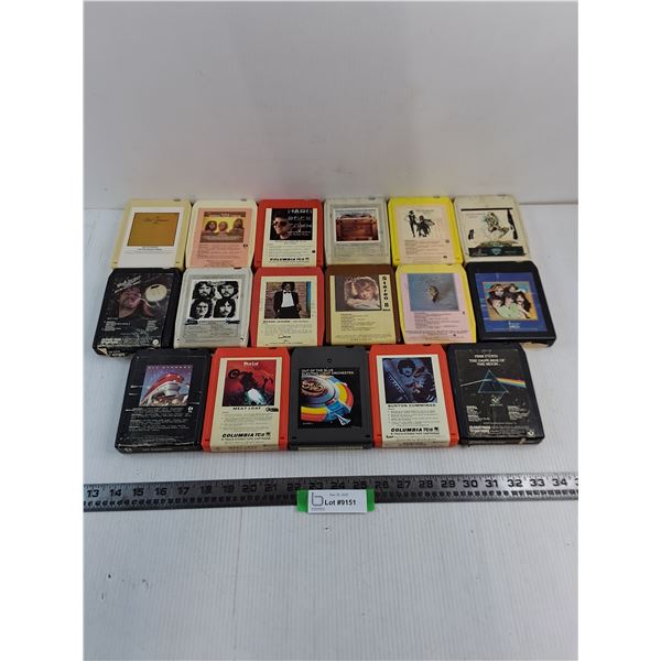 (17) Vintage 8-Track Cassette Tapes (Meat Loaf, Pink Floyd, Michael Jackson)