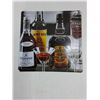 Image 4 : (2) Tin Signs Featuring Various Liquor Bottles- 8"x8"