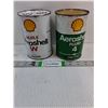 Image 1 : (2) Aeroshell One Litre Oil Tins-Full-Cannot Ship