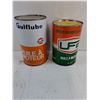 Image 2 : (2) Motor Oil Tins-Gulf and U.F.A.-Empty