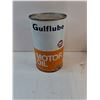 Image 3 : (2) Motor Oil Tins-Gulf and U.F.A.-Empty