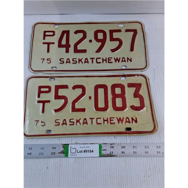 (2) 1975 Saskatchewan License