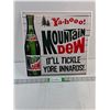 Image 1 : (1) Fantasy Tin Mountain Dew Sign-13.5"x14"