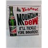 Image 2 : (1) Fantasy Tin Mountain Dew Sign-13.5"x14"