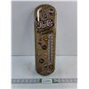 Image 1 : Pepsi Cola Metal Thermometer Vintage Style Finish Featuring Various Bottle Tops