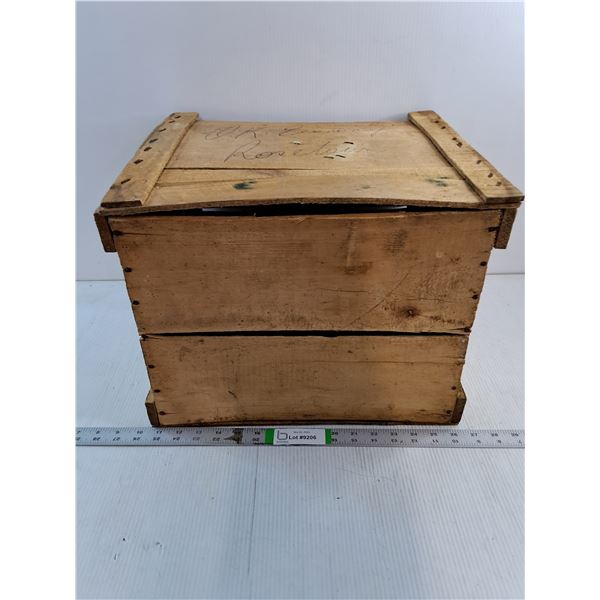 Vintage Wooden Storage Box-16"x12"
