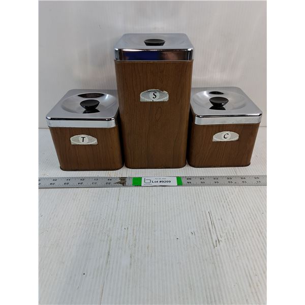 Set of (3) MCM Kenmore Canisters