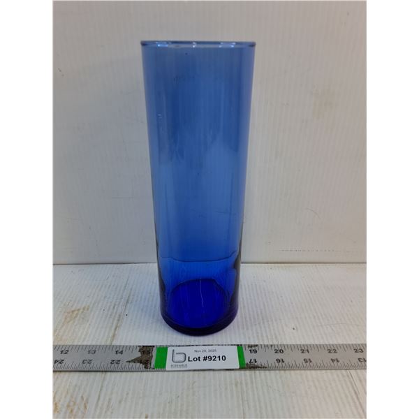 Vintage Libbey Blue Glass Vase
