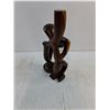 Image 2 : African Wood Sculpture-Crouching Man Playing Horn