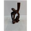 Image 3 : African Wood Sculpture-Crouching Man Playing Horn