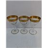 Image 3 : (6) Vintage Gold Rimmed Cordial Glasses
