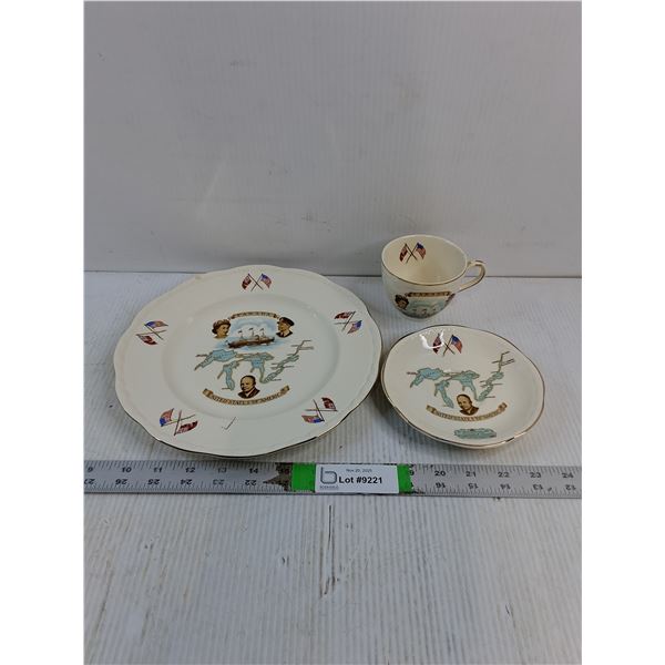 (3) Pieces Meakin Commemorative China St.Lawrence Seaway