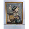 Image 1 : Vintage MCM Oil on Canvas "Khosrow" -19"x25"