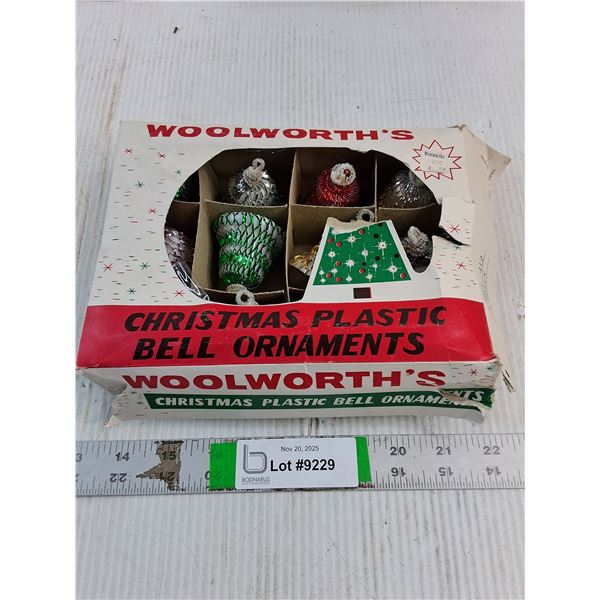 Vintage Package of (12) Christmas Ornaments from Woolworths in Original Box