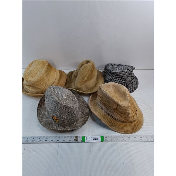 (5) Vintage Fedora's