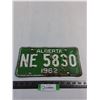 Image 1 : 1962 Alberta License Plate