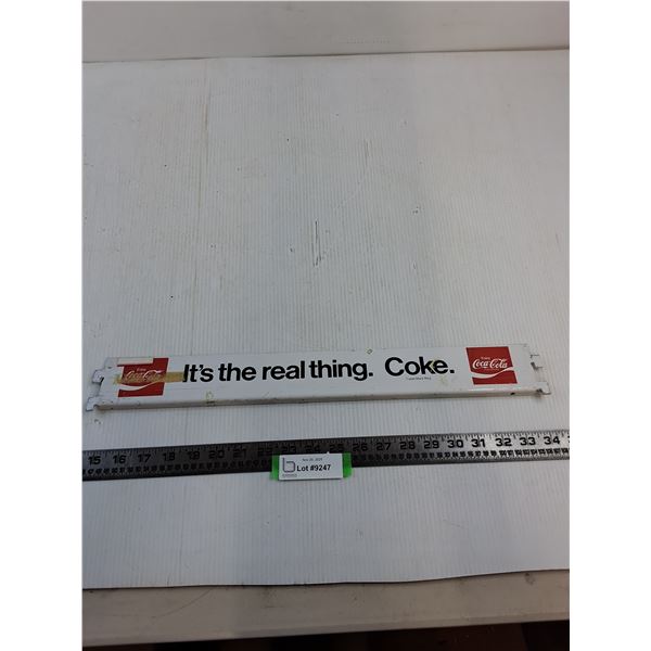 Metal Store Display Coca-Cola Sign - 20" x 2.5"