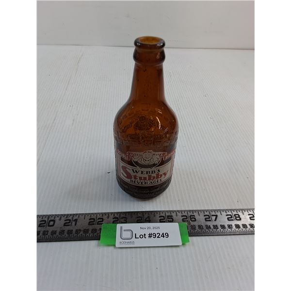 Vintage Glass Webb's Stubby Bottle